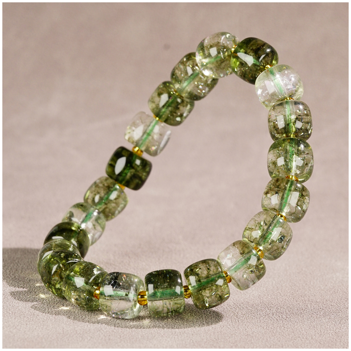 Grass Green Quartz Jade Elastic Beaded Bracelet Unisex Shein Bracelet Fashion Bracelet Classic Diamond Love Bracelet Couple Bracelet Bracelet Bridal Jewelry