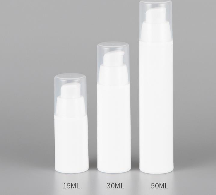 15ml 30ml 50ml白い空のプラスチックシャンプー化粧品サンプルコンテナエマルジョンローションエアレスポンプボトルSN4209