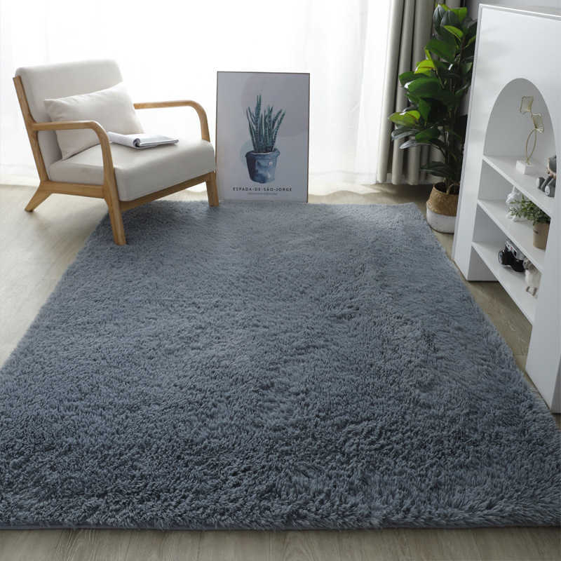 Bubble Kiss Tapis et tapis en peluche orange moelleux pour la maison, le salon, la chambre d'enfants en peluche épaisse, tapis de sol en velours doré Shaggy HKD230828