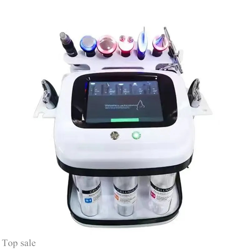 Machine portative d'hydro-Dermabrasion 10 en 1 avec perles noires, eau de Microdermabrasion, Lifting du visage, raffermissement de la peau, nettoyage en profondeur