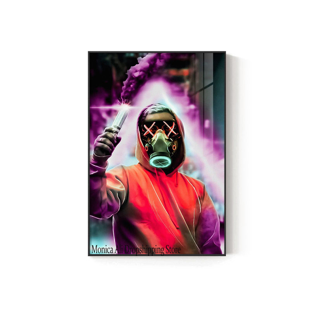 Eat Sleep Neon Game Poster Repeat Gaming Wall Art Sci-fi Cyberpunk Painting Canvas Prints Wall Pictures for Aesthetic Home Boys Game Room Bar Decor No Frame Wo6