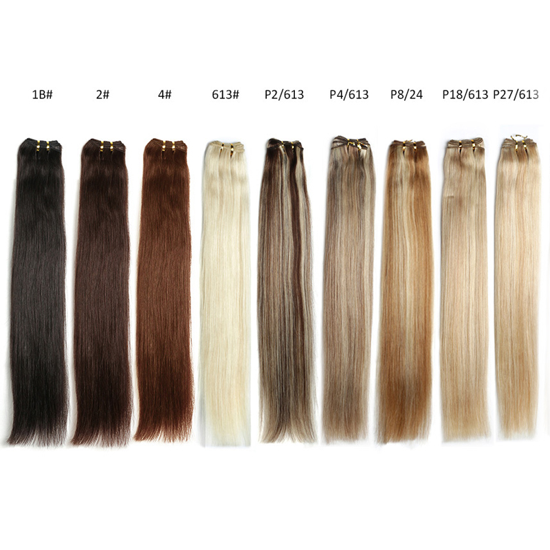 Clip in Haarverlängerungen Remy Human Hair Schuss Vollkopf 70 g 100 g 120 g 140 g Clip Haarstücke Dicke natürliche schwarze braune blonde 14 