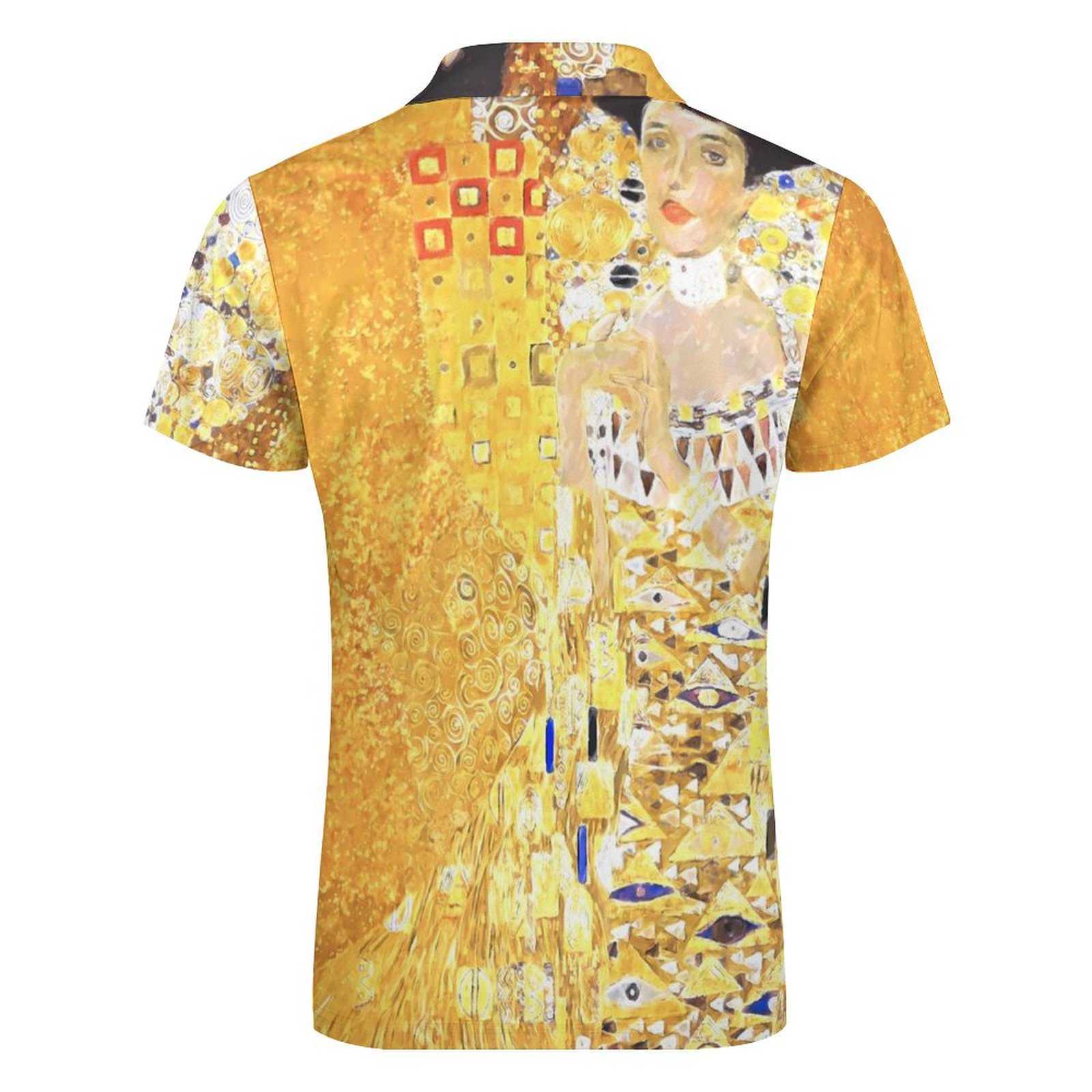 Gustav Klimt Casual T-Shirts Portrait of Adele Polo Shirts Y2K Shirt Summer Short-Sleeve Printed Clothing Big Size 5xl 6xl HKD230825