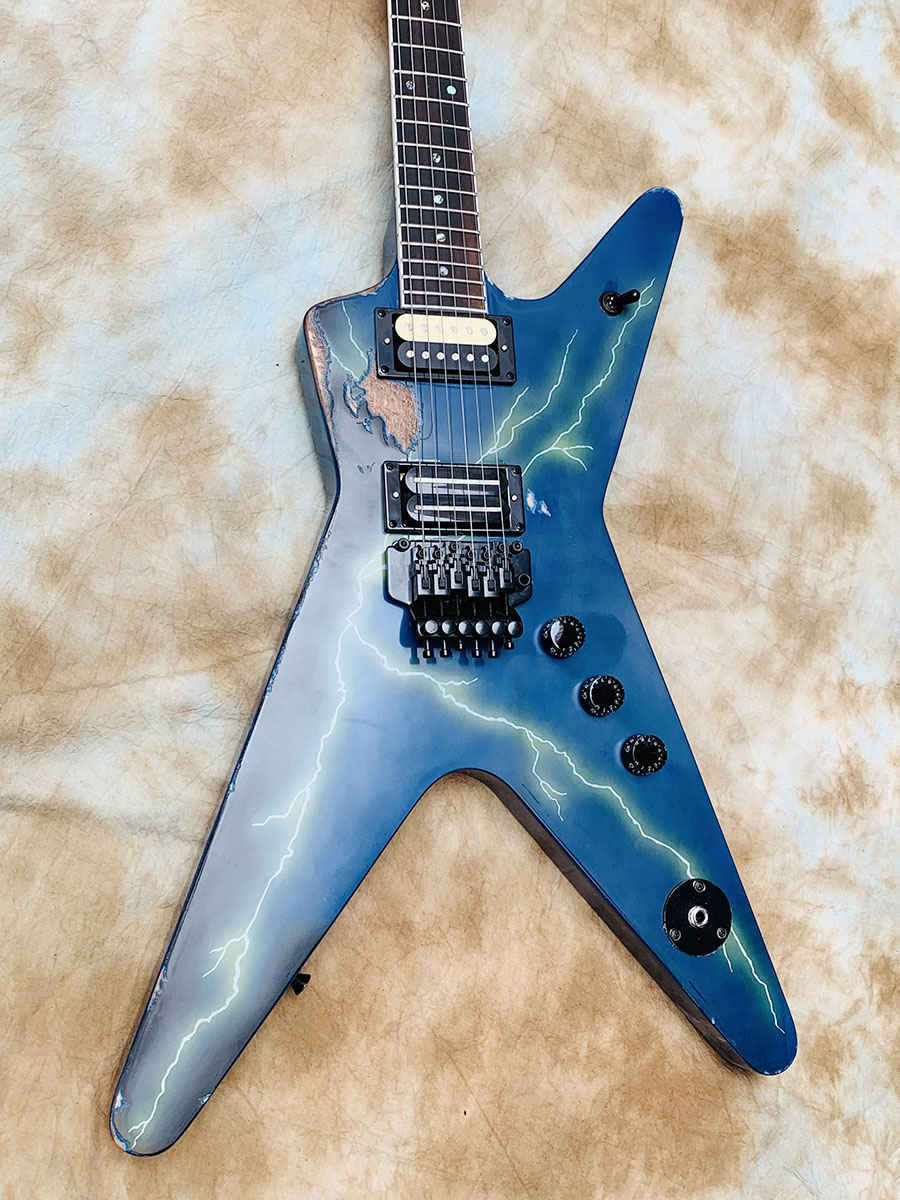 Aged/Relic, Dimebag Darrell, The Dean From Hell,Blue, Electric Guitar