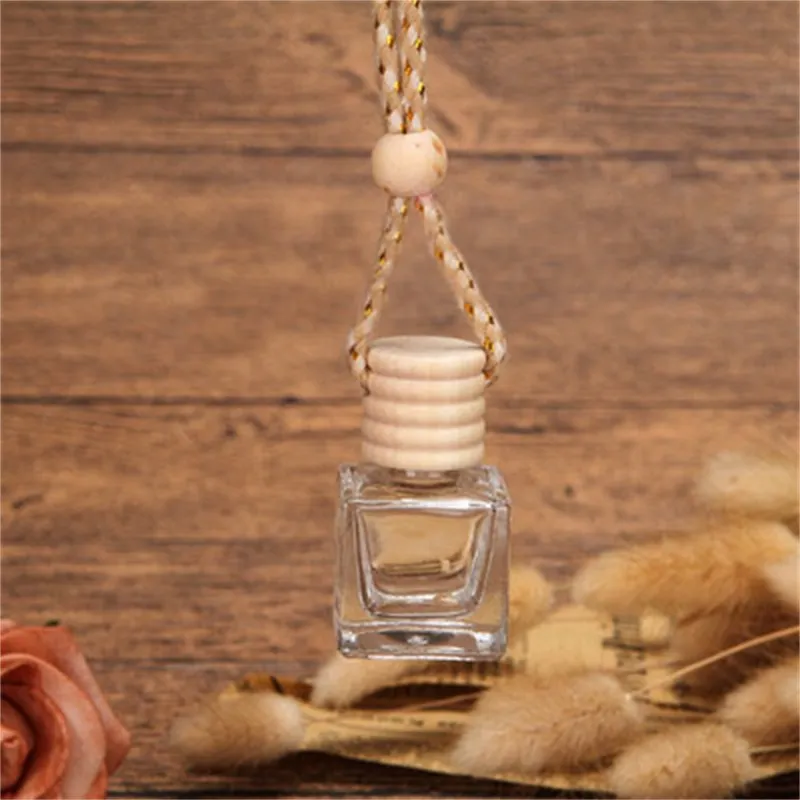 6ml10ml perfume bottles pendants various car pendants empty bottles oils diffusers small glass bottles accessories essential oil love heart square shape 828