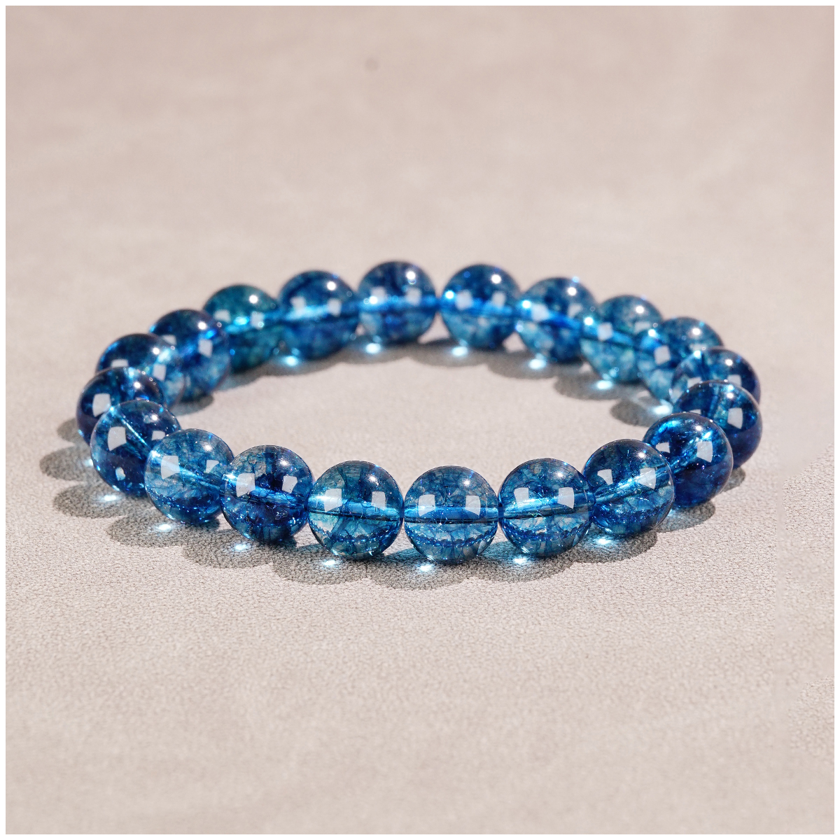 Saphir Quartz Jade Bracelet de perles élastiques Unisexe Bracelets pour hommes Bracelets de créateurs Femmes Bracelets de perles de haute qualité Créateur de bijoux