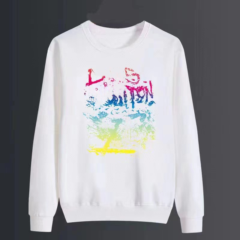 23new heren sweatshirts designer sweatshirts heren sweatshirts herfst en winter nieuwe graffiti letterprint ronde hals puur katoen gepersonaliseerde paarkleding