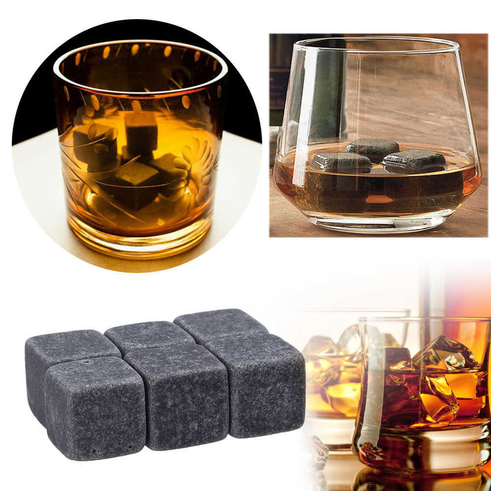 Natural Granite Whiskey Stones Sipping Ice Cube Whisky Stone Wine Rocks Cooler Wedding Gift Favor Christmas Bar accessories HKD230828