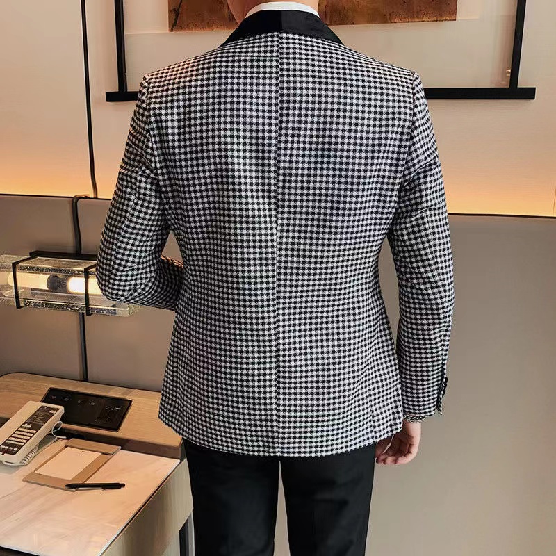 Designer-Blazer, einreihig, vollständig bedruckt, Herren-Blazer, modisch, schmal geschnitten, lässig, Herren-Blazer, M-4XL