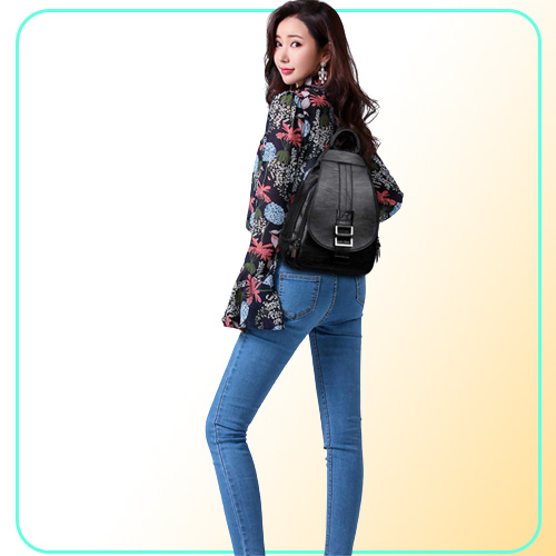 مصممة نساء حقيبة حقيقية على ظهر حقيبة الظهر ، حقيبة كتف أنثى سفر السيدات Bagpack Mochilas School Facs for Teenage Girls 2104515910