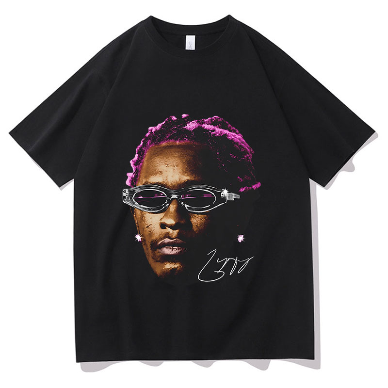 Rapçi Young Thug Green Nadir Grafik Tee Sesli Erkek Hip Hop Retro Kısa Kollu T-Shirts Erkek Kadın% 100 Pamuklu Büyük Boy Tişört 23