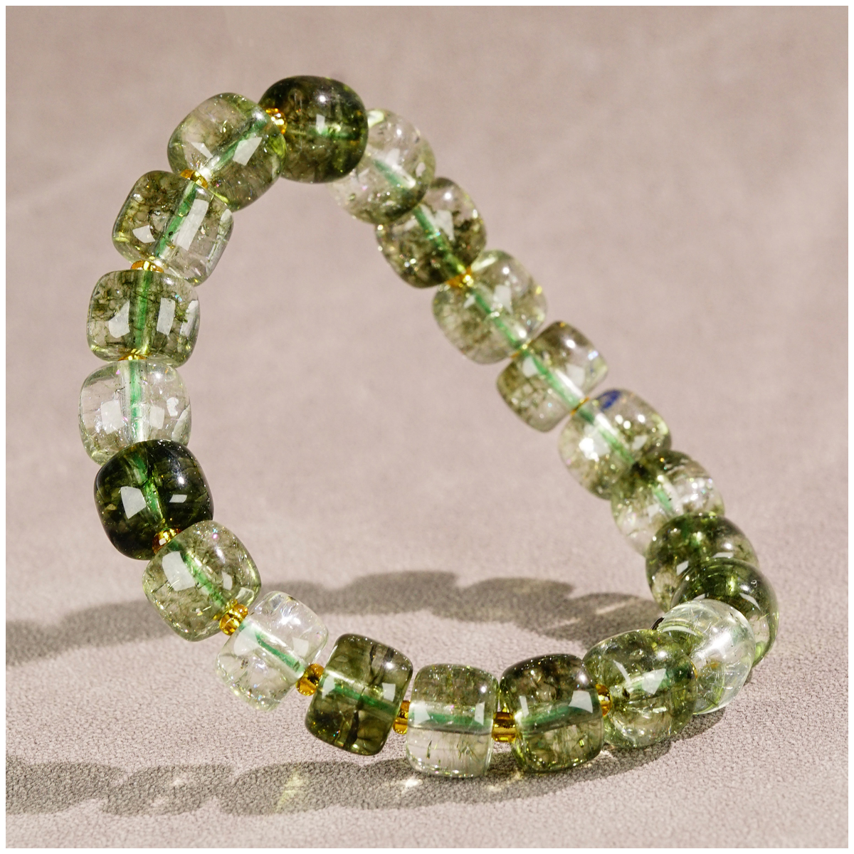 Grass Green Quartz Jade Elastic Beaded Bracelet Unisex Shein Bracelet Fashion Bracelet Classic Diamond Love Bracelet Couple Bracelet Bracelet Bridal Jewelry