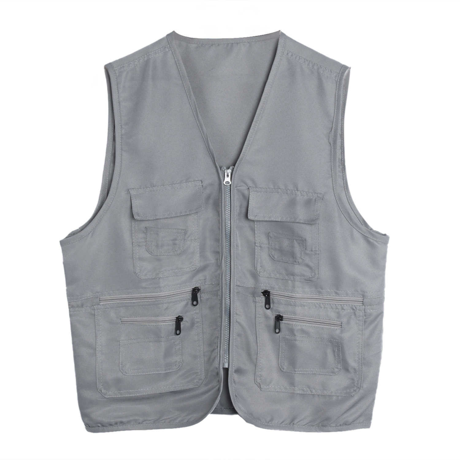 Men's Multi Pocket Travelers Fishing Photography Director Casual Outdoor Vest Quick-dry Breathable Waistcoat Jacket Coat HKD230828