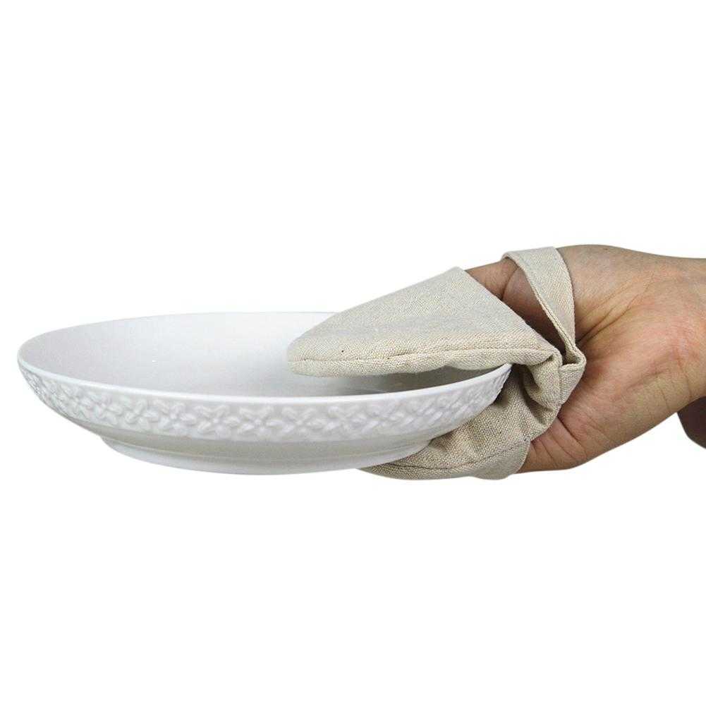 Bomullsugn Mitt förtjockade värmebeständiga handskar Fingertoppsugn Mikrovågsugn Mitt Pot Holder för hantering av varmt kök Bakeware Tool HKD230828..1