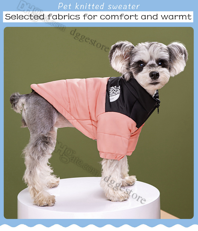 Hundfans husdjur Winter Coat Designer hundvattentät jacka för små medelstora stora hundar förtjockar hundrock vindbrytare valp vinterkläder för kallt väder snödag 821