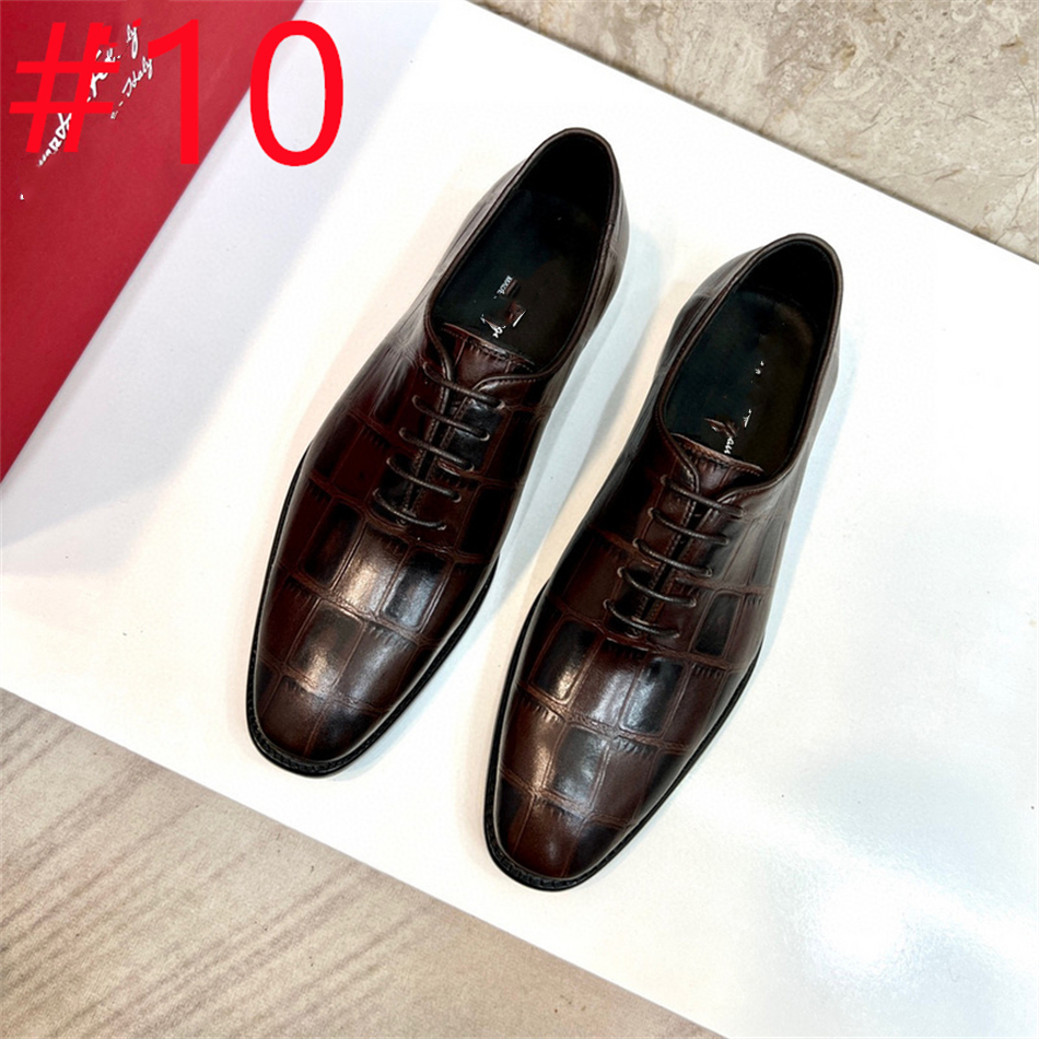 Hoge kwaliteit originele 1:1 Luxe Mannen Formele Zakelijke Brogue Schoenen Luxe Heren Krokodil Jurk Schoenen Mannelijke Casual Lederen Bruiloft Loafers