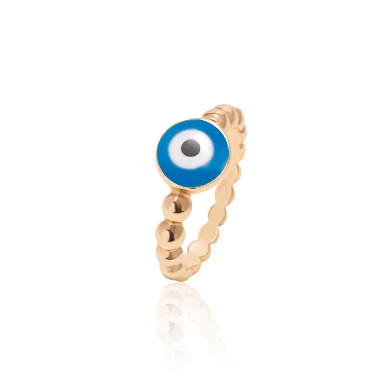 Vintage Blue Evil Eye Rings For Women Turkish Eye Ring Wedding emo Viking Aesthetic Couple Jewelry