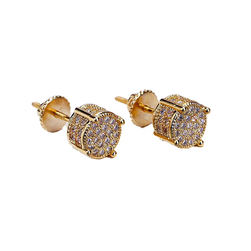 Boucles d'oreilles de créateur de luxe Mentes Gold Stud Charms Christmas Gift Hip Hop Bijoux Iced Out Diamod Rappeur Rappeur Bling Ring Fashio1442117