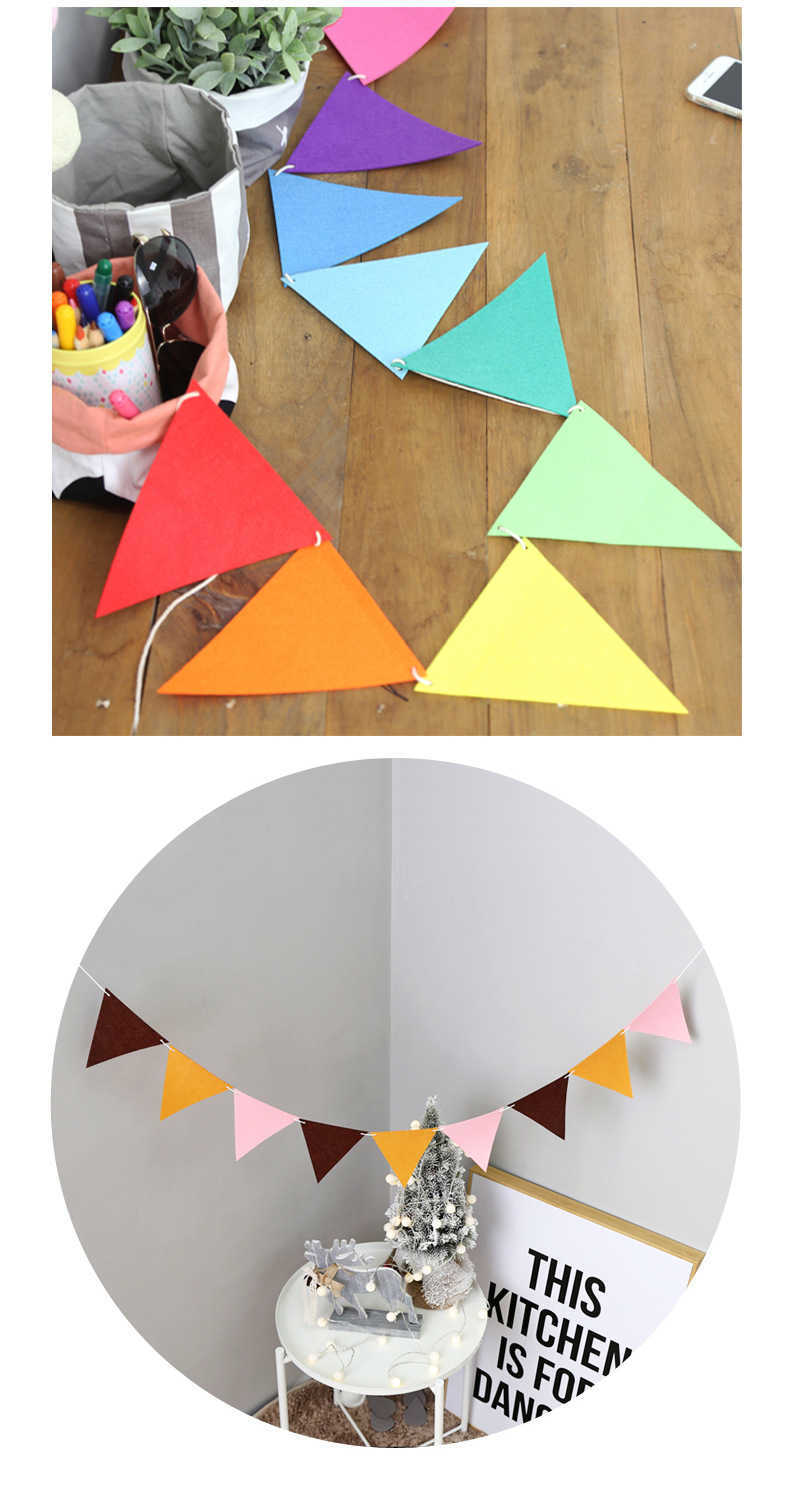 8M Khaki Brown Coffee Grey Pennants Bunting Banner Wedding/Christmas Day/Birthday Party Flags Hang Garland Decoration Supplies HKD230829