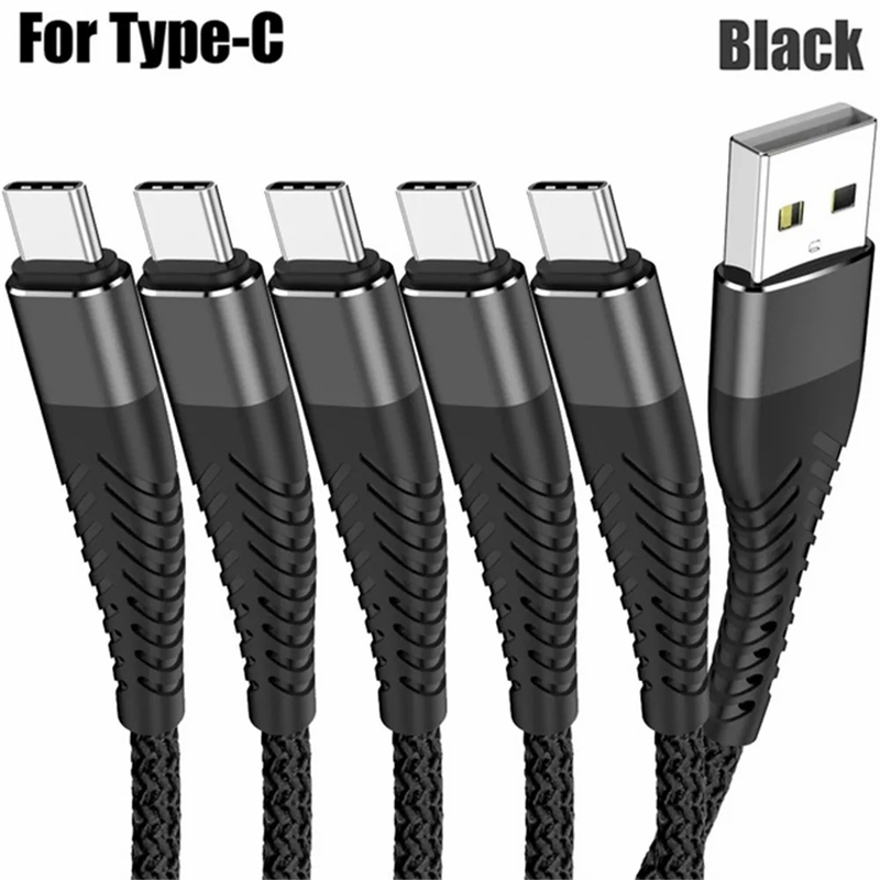 2.4A 1 M/3FT 2 M/6FT 3 M/10FT Micro Type C Gevlochten Legering USB kabel Voor Samsung S8 S20 S10 S21 Htc Android Telefoon Pc