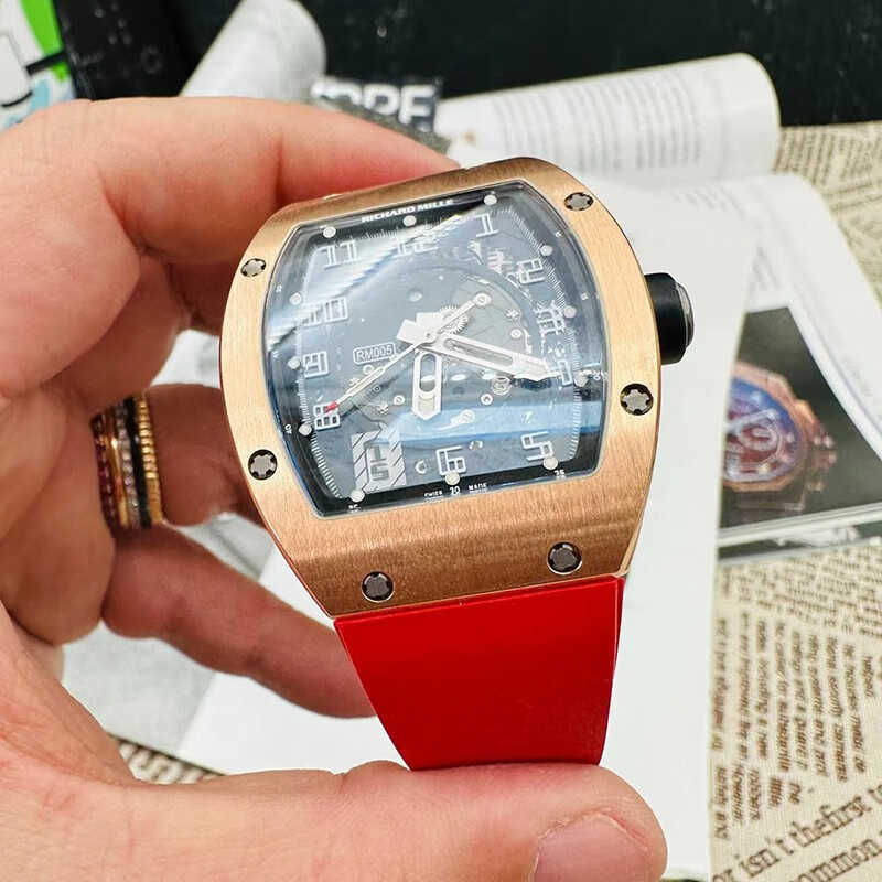 Richardmill Watches Mechanical Watch Automatic Miller RM005 Mens Series 18K Rose Gold Date Show Швейцарские знаменитые часы