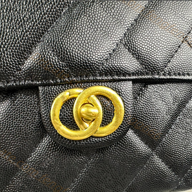 럭셔리 디자이너 폴리 크롬 핸드백 어깨 가방 크로스 바디 백 캐비어 피부 질감 바게트 가방 클래식 클러치 토트 호보 지갑 지갑