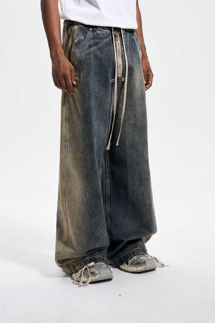 Gradient Wash Vintage Denim Wide Leg Baggy Jeans Zipper Fly Jeans für Männer Hip Hop Y2k Herren Jeans Dropshipping HKD230829