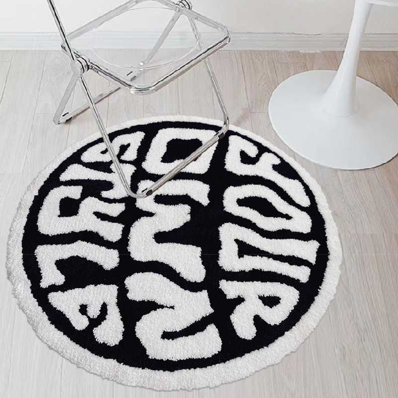 Topkwaliteit getufte zachte pluizige tapijten Letters Mat Anti Slip Ins Nachtkastje Tapijt Badkamer Vloermat Kinderkamer Deurmat Home Decor HKD230828