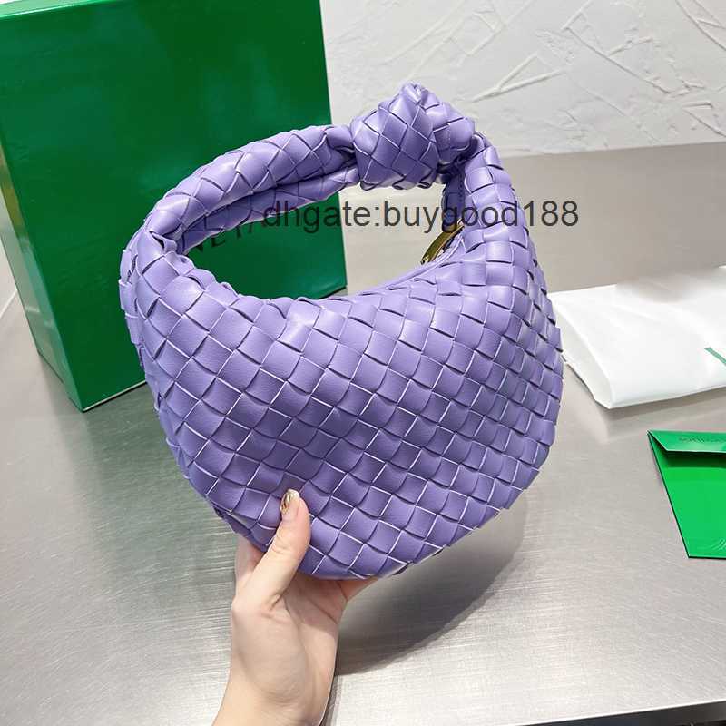 Botegss Ventss Woven Jodie designer bag Shoulder Bag Tote Totes Zipper Wallet Handbag Weave Cow Leather Square Pillow Lady Evening 26cm Purple Green Handbags M