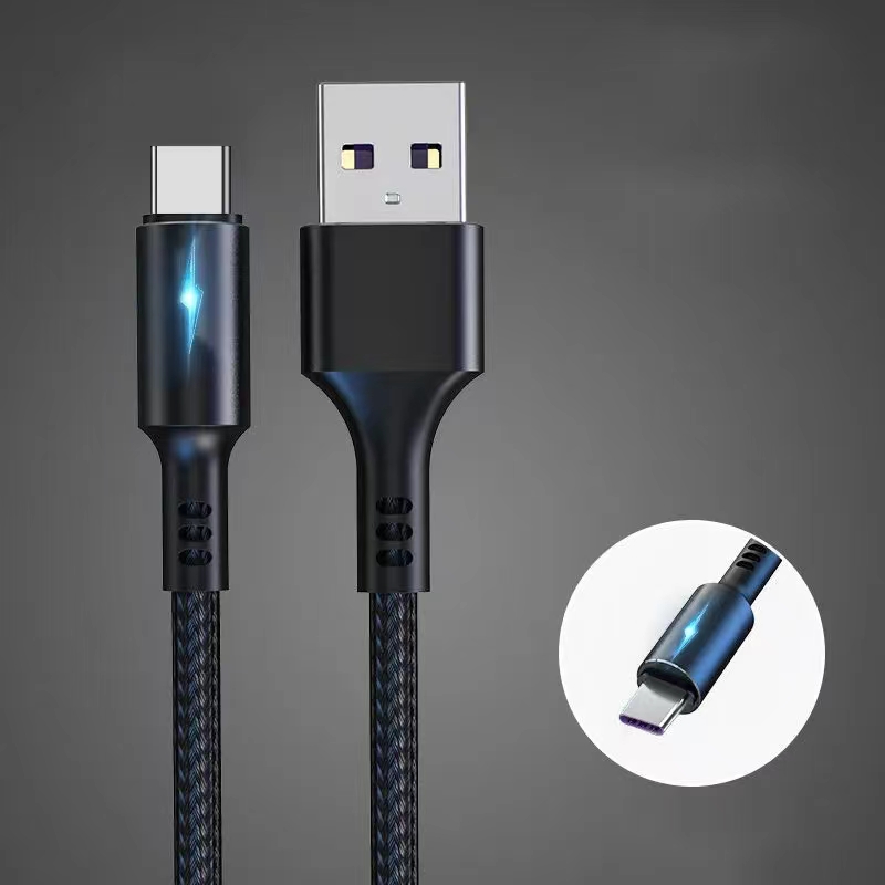 USB C Cable 5A Tipo C Cable para Samsung S20 S10 Cable de carga rápida Data Cable Cable de cable Micro USB Tipo C Cable