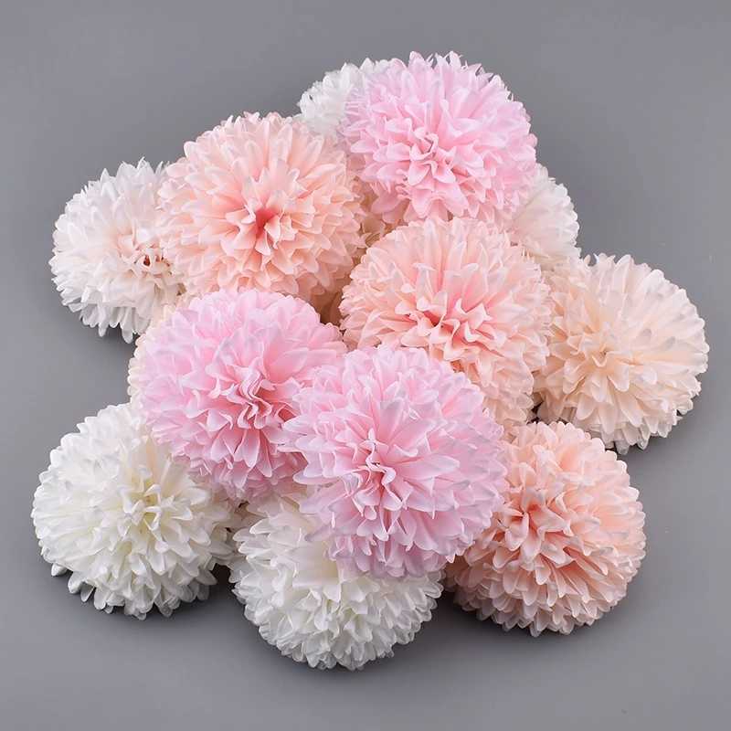 10 cm/30 STUKS Grote Kunstmatige Pompom Zijden Bloemen Hoofd Hortensia Thuis Bruiloft Decoratie DIY Scrapbooking Nep Bloem Kransen HKD230829