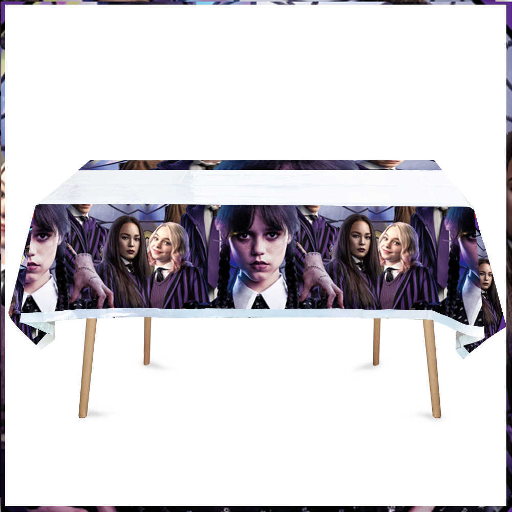 The Movie Wednesday Addams Verjaardagsfeestje Decoratie Banner Ballon Servies Feestelijk Evenement Benodigdheden Home Achtergrond HKD230829