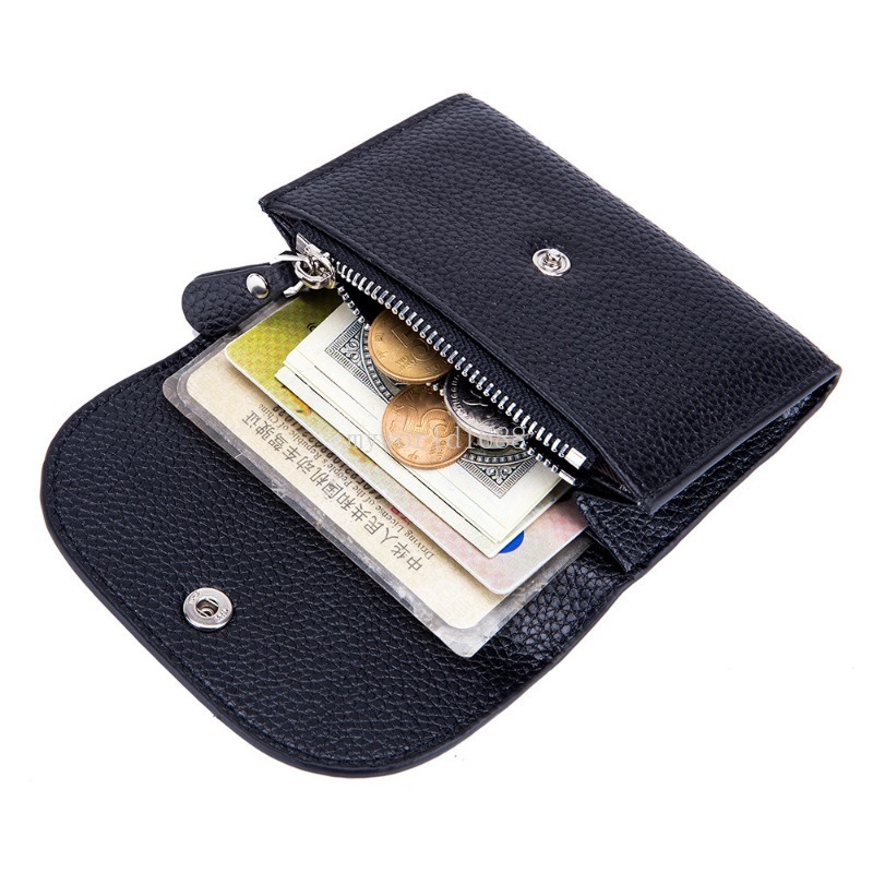 Porte-monnaie pour femmes avec fermeture éclair, portefeuille en cuir véritable pour femmes, porte-cartes