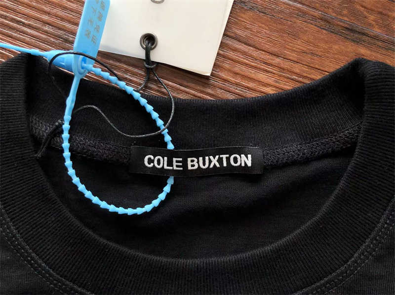 Men's T-Shirts Good Quality Patch Embroidered Cole Buxton Fashion T-Shirt Men Royal Blue Brown Black White CB Women Tee Tag