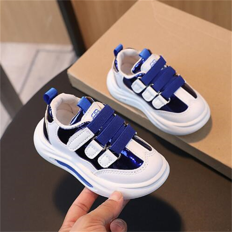 New Children's Sports Shoes 1-5 Year Old Children's Lacquer Leather Fashionable 2023 Spring and Autumn Boys and Girls Single Shoe