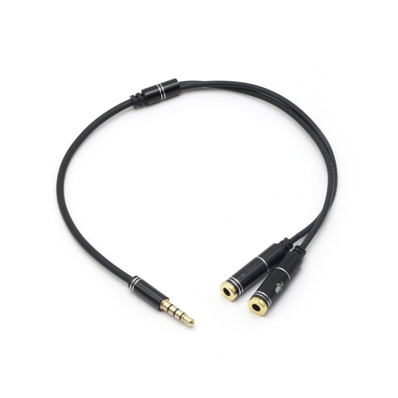 3,5-mm-Audiokabel Kopfhörer AUX Y-Splitter-Adapter Audiokabel 1 Stecker auf 2 Buchsen Mikrofonkabel Mikrofonmischer