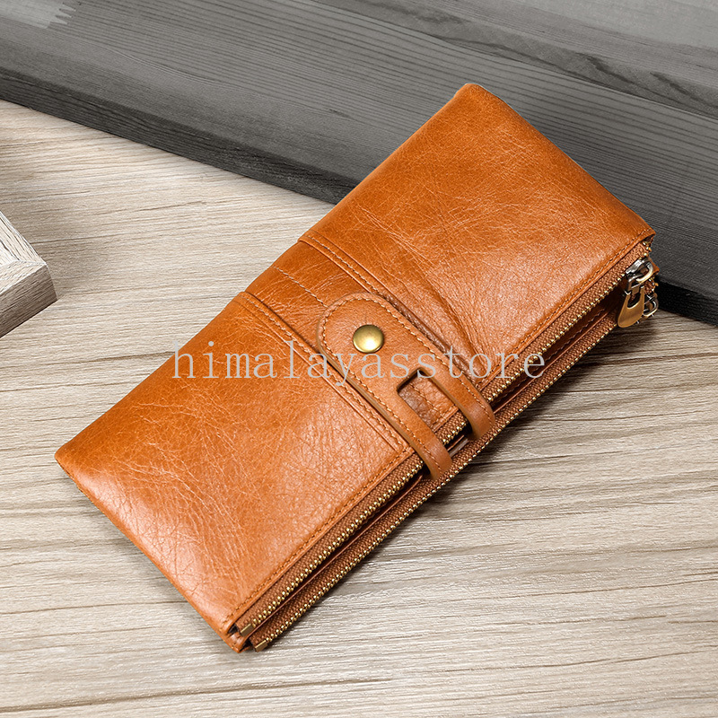 Vintage femmes portefeuille en cuir véritable femmes sacs à main en cuir pochette pour femmes sacs mince téléphone porte-monnaie pour femme