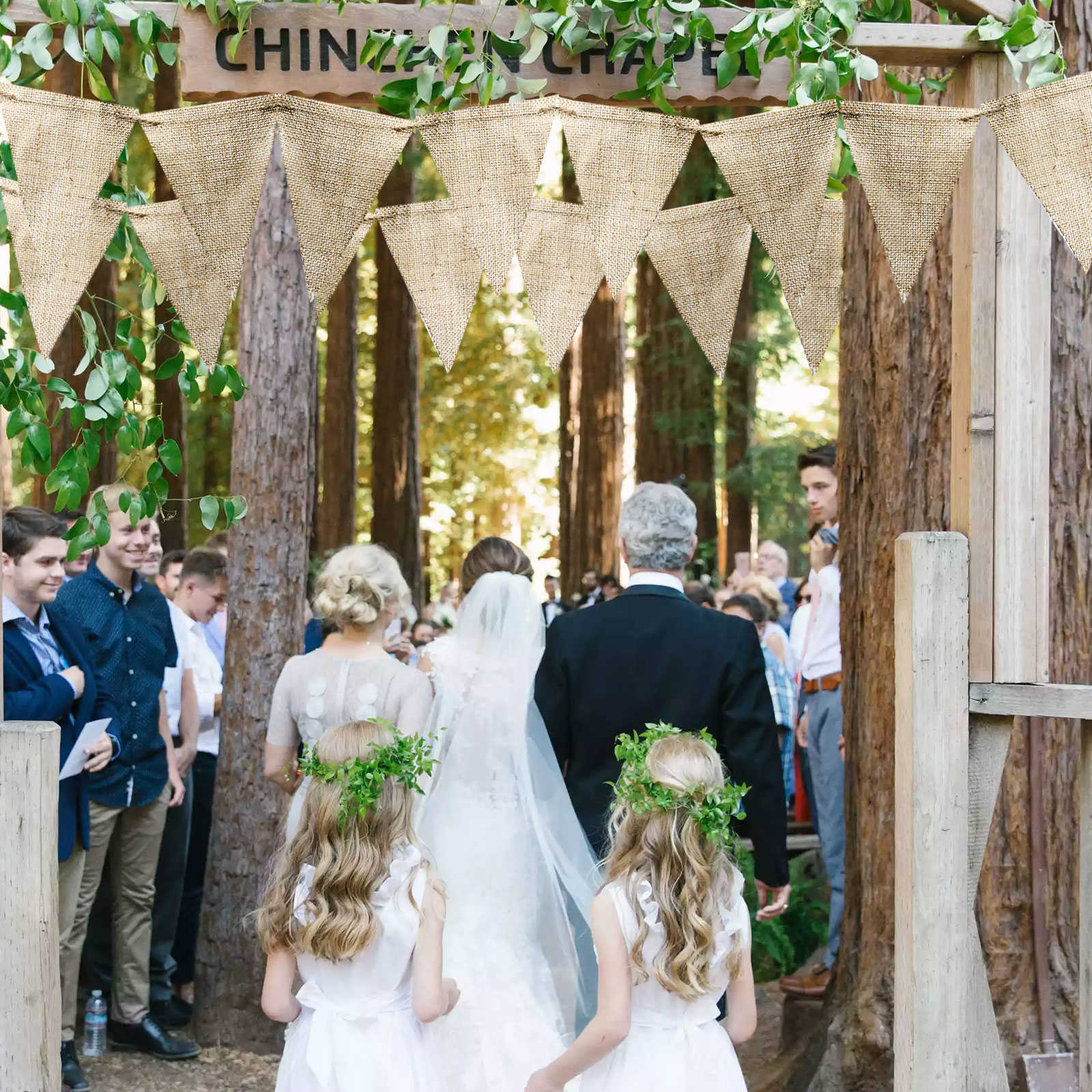 Vintage jute hessian burlap bunting banner bröllop födelsedagsfest fotografering rekvisita hängande dekoration girland flaggor med rep hkd230829