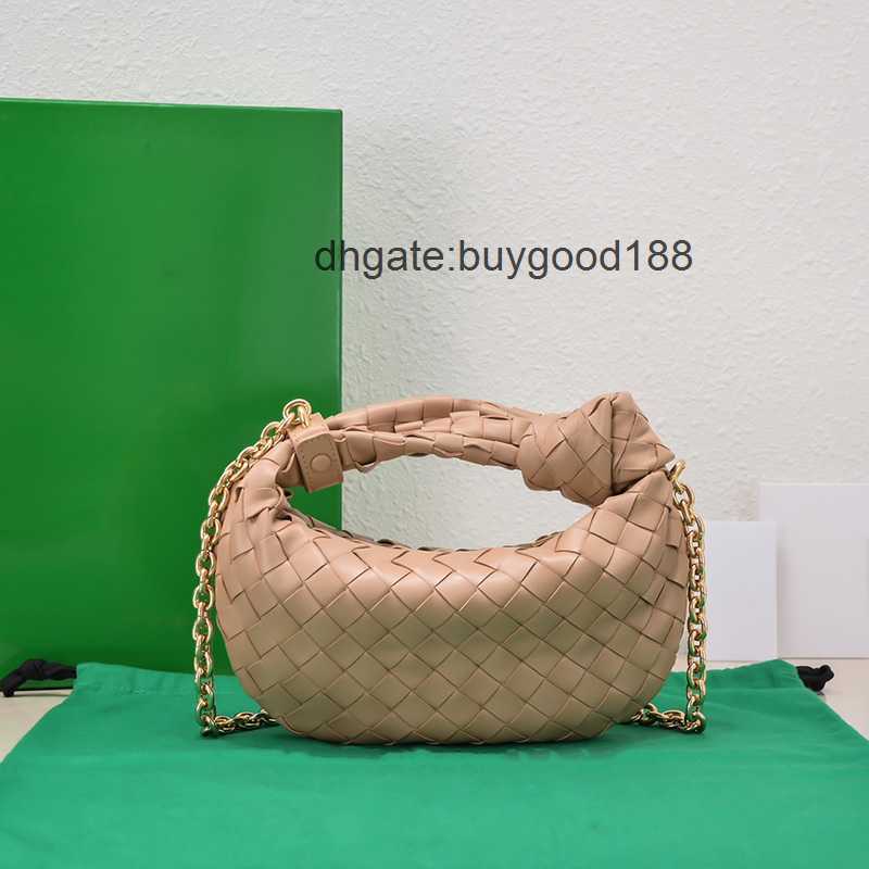 Botegss otwory wentylacyjne tkane jodie designer torba designerska z łańcuchem najwyższej jakości kobiety crossbody torby miękka skóra jambskina zielona brązowa moda dama torebka