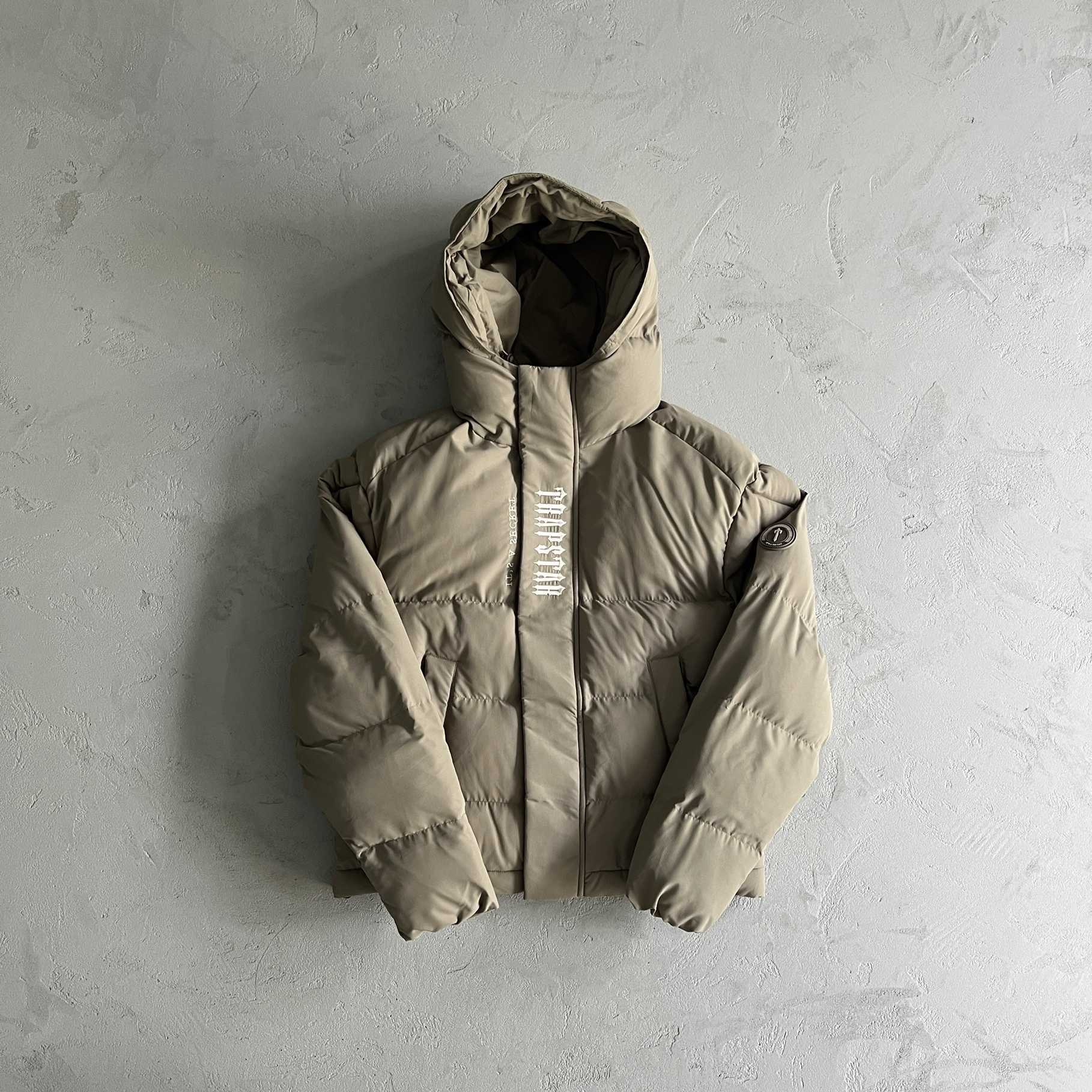 Fall/winter 2023 Trapstar Down Jacket Khaki Hooded Jacket Cotton Decoding 2.0 Jacket Men