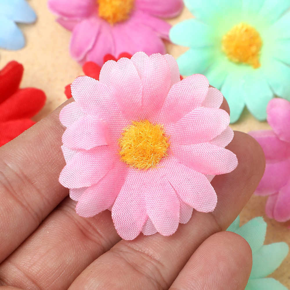 50/Sunflower Daisy Artificial Flowers for Decorative Wedding Party Wreath Christmas Crafts Home Accessories Fake Flower HKD230829