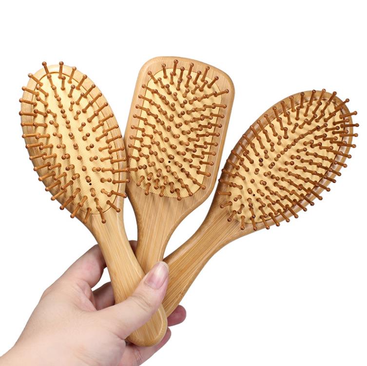 Party Favor Brosses à cheveux Soins Outils de coiffage Airbag en bois Mas Carbonisé en bois massif Coussin en bambou Brosse antistatique Peigne SN4212