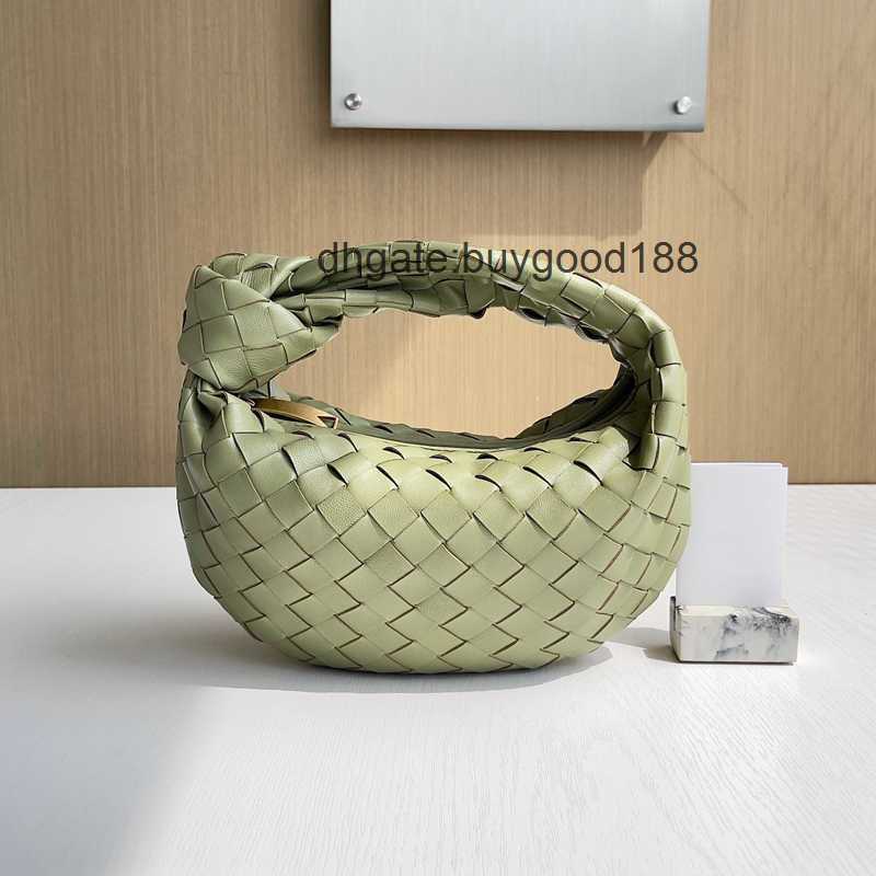 Borsa firmata Botegss Ventss Woven Jodie Designer di marca Mini Tote b Borse Borsa annodata in vera pelle di pecora e caramelle Borsa a mano con gnocchi di nuvole Borsa a maglia