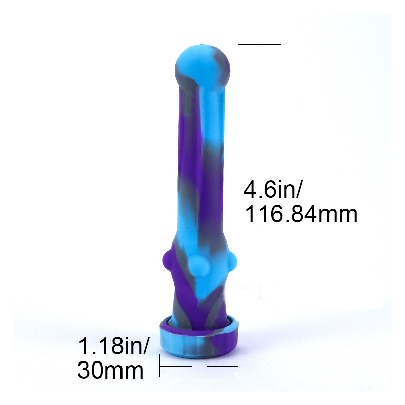 Tuyaux à main en paille de Nectar pour fumer en Silicone, avec pointe d'ongle en acier inoxydable, outil de fumée Portable, mélange de couleurs