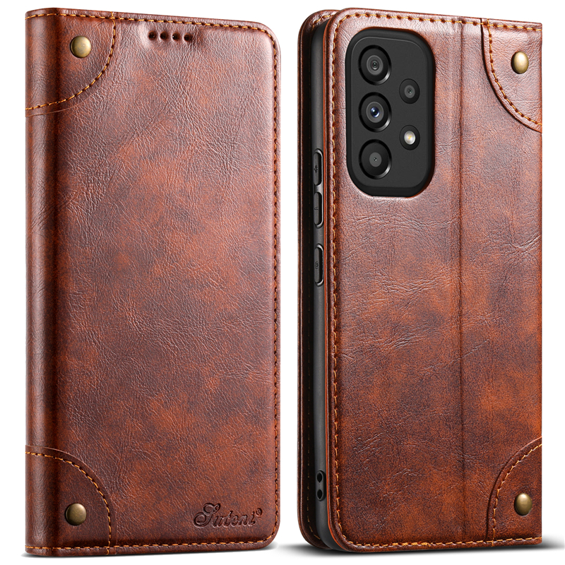 Retro Flip Leather Vogue Phone Case for iPhone 15 14 13 12 Pro Max Samsung Galaxy A53 5G A34 S22 S23 Note20 Ultra S23FE A13 A14 A24 Multiple Card Slots Wallet Bracket Shell