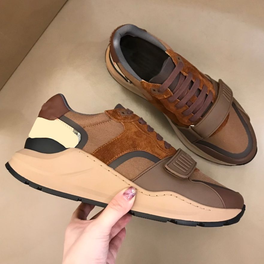 Högkvalitativ designer skor kvinnor män casual skor randiga vintage sneakers check mode gitter varumärke skor kalvskinn duk utomhus klassiska tränare sportskor