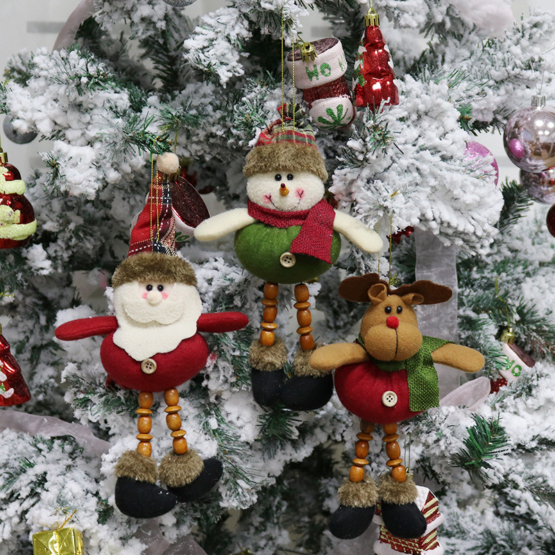 Christmas Dolls Tree Decor Ornement Rendeer en peluche Snowman accessoire artisanat Santa Claus Decoration Doll Doll Merry Christma HZ0055