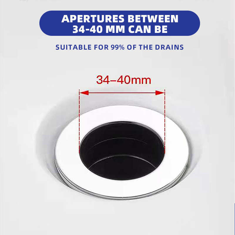 Press Bounce Basin Pop-up Drain Filter Bathroom Shower Sink Plug Hair Extension Bath Kitchen Bathtub Stopper HKD230829