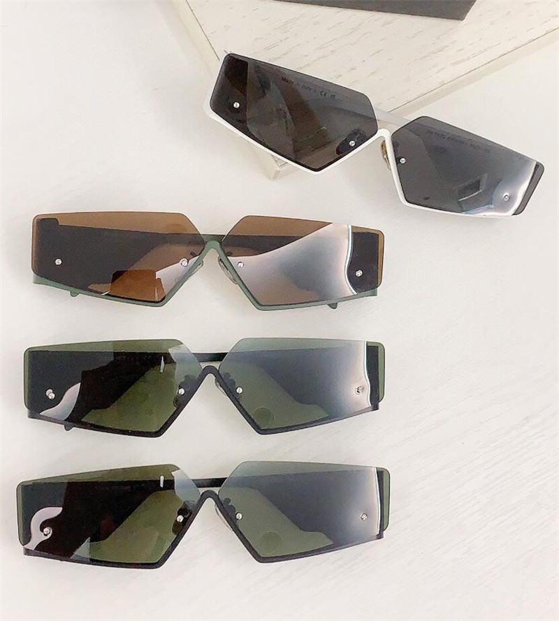 Nouveau design de mode lunettes de soleil carrées 58ZS petit cadre en métal lentille sans monture style simple et populaire lunettes de protection UV400 en plein air
