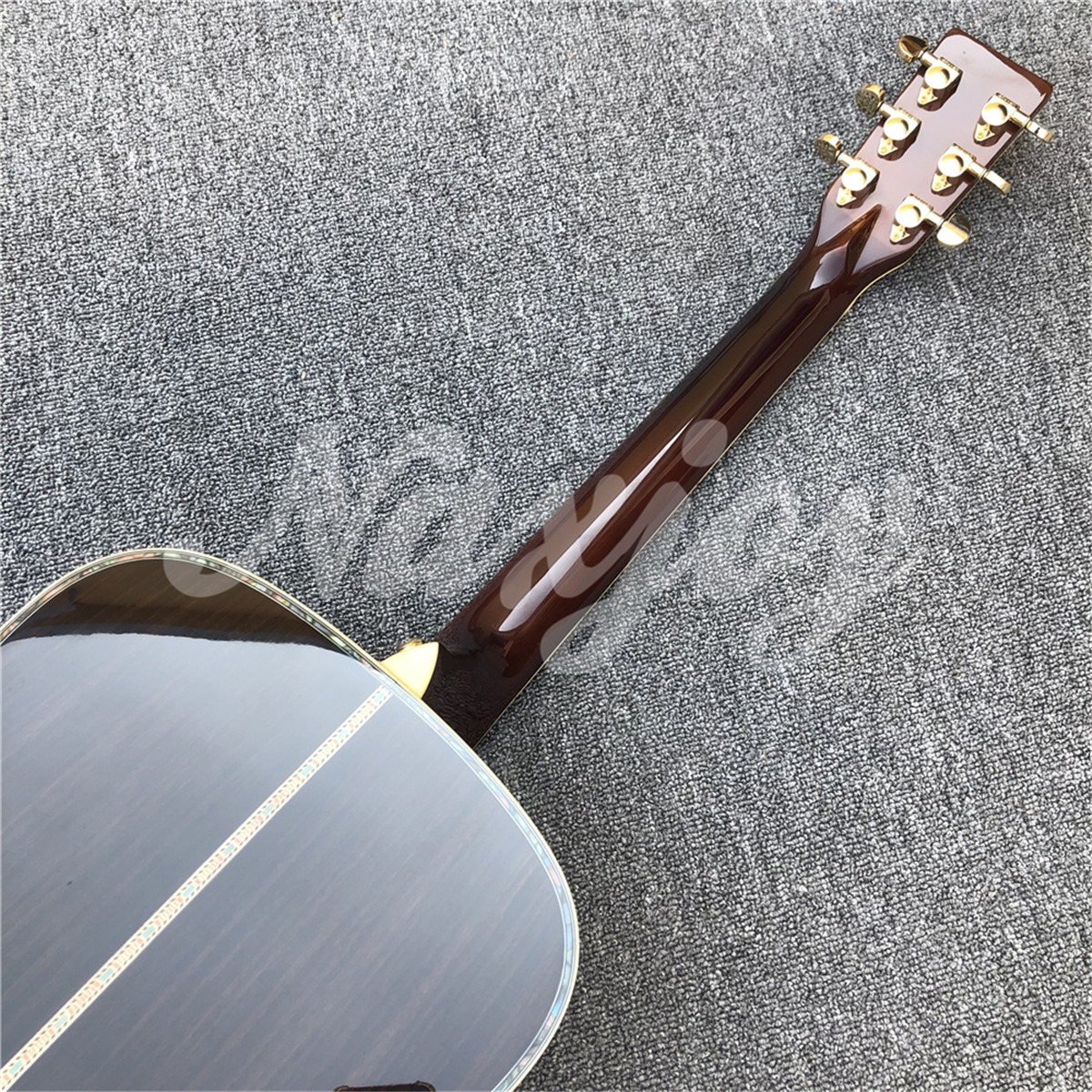 41 Inches D Type Solid Spruce Top Acoustic Guitar Abalone Tree of Life Inlays Rosewood Back and Sides Guitarra